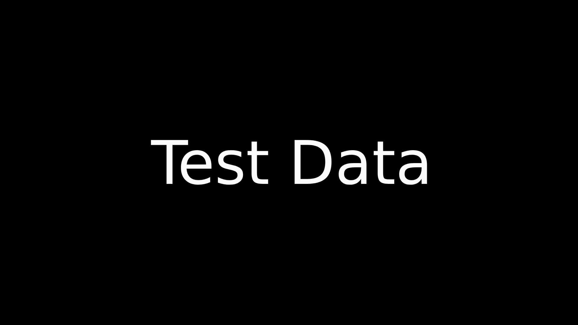 Test Data